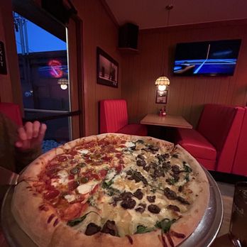 Sauced on Paseo - Half hot honey + burrata pizza and half Nichols Hills - Pizza Near Me - Oklahoma City, Oklahoma