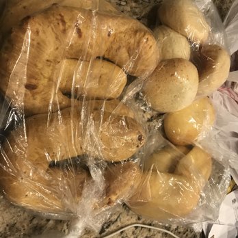 Lpcx Cafe - Left side is the pan de yuca. They r crispier. Top right is pan de bono. Bottom right is almojabana. - Bakeries Near Me - Tampa, Florida
