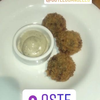 OSTE - Fried Risotto Balls. With side of mushroom aioli. - Italian Near Me - Los Angeles, California OSTE - Fried Risotto Balls. With side of mushroom aioli. - Italian Near Me - Los Angeles, California