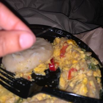 Island Jerk - Found this in my food ! Dont know what that is. Lady in the front rude as usual. Last time going back there. - Caribbean Near Me - Wyandanch, New York