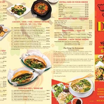 Pho Dung Gia - MENU - Vietnamese Near Me - Des Plaines, Illinois Pho Dung Gia - MENU - Vietnamese Near Me - Des Plaines, Illinois