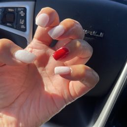 Sparkly dip mani Sparkly dip mani
