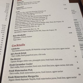 Celebration Restaurant - Menu 9/7/19 - American Near Me - Dallas, Texas
