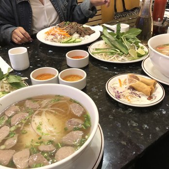 Little Minh's - Minh's Specialty pho w/ beef ball (left), seafood pho (right), beef short ribs (back) - Vietnamese Near Me - Burnaby, British Columbia Little Minh's - Minh's Specialty pho w/ beef ball (left), seafood pho (right), beef short ribs (back) - Vietnamese Near Me - Burnaby, British Columbia