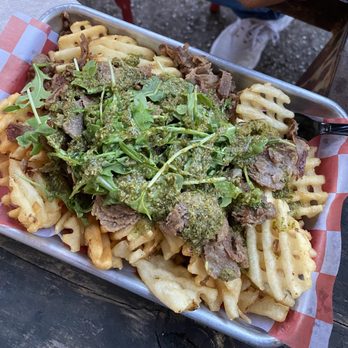 Elsewhere Garden Bar & Kitchen - Chimichurri fries - Wine Bars Near Me - San Antonio, Texas