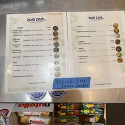 Zam Zam Supermarket & Restaurant - Take out Menu