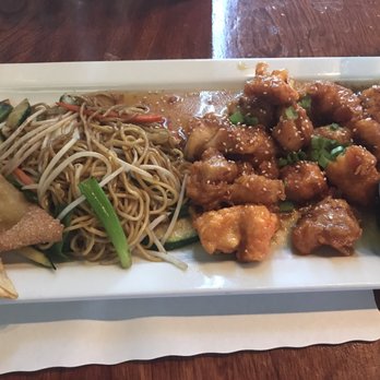 Gra Pow - Orange chicken and chow Mein. Delish - Thai Near Me - Riverside, California Gra Pow - Orange chicken and chow Mein. Delish - Thai Near Me - Riverside, California