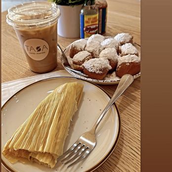 Tasa Coffee Roasters - Coconut Lavender Latte Beignets Tamales - Coffee Roasteries Near Me - Chicago, Illinois Tasa Coffee Roasters - Coconut Lavender Latte Beignets Tamales - Coffee Roasteries Near Me - Chicago, Illinois