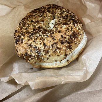 Boss Bagel - Everything bagel with plain cream cheese - Bagels Near Me - San Antonio, Texas