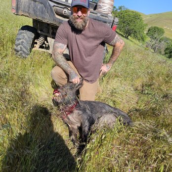 Bitterwater Outfitters - Myself with my hog! - Wildlife Hunting Ranges Near Me - Shandon, California Bitterwater Outfitters - Myself with my hog! - Wildlife Hunting Ranges Near Me - Shandon, California
