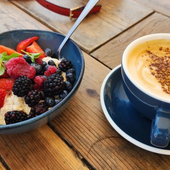 Blueys Kitchen - Quinoa porridge and horchata latte. - Cafes Near Me - Santa Monica, California Blueys Kitchen - Quinoa porridge and horchata latte. - Cafes Near Me - Santa Monica, California