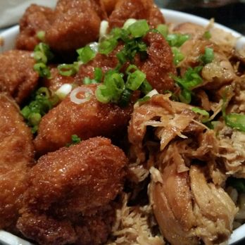 KuniSama - Combination bowl, panko chicken & teriyaki chicken over fried rice.. - Sushi Bars Near Me - Fresno, California KuniSama - Combination bowl, panko chicken & teriyaki chicken over fried rice.. - Sushi Bars Near Me - Fresno, California