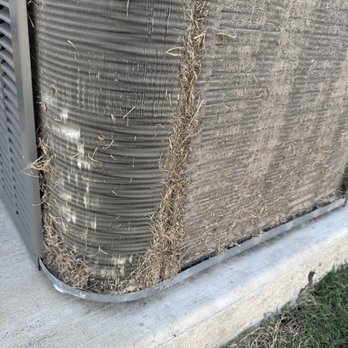 ATX Home Maintenance - Lawn debris stuck in HVAC condenser coil. - Handyman Near Me - Liberty Hill, Texas ATX Home Maintenance - Lawn debris stuck in HVAC condenser coil. - Handyman Near Me - Liberty Hill, Texas