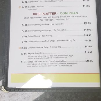 The Pham - Menu options - Food Trucks Near Me - Frederick, Maryland