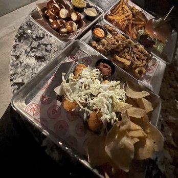 Ballast Point Brewing Long Beach - pretzel bites, burger, calamari and fish tacos - Breweries Near Me - Long Beach, California