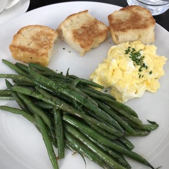 Ricarda's - Ricarda's Classic Breakfast with scrambled eggs. Chickpeas and chorizo were subbed with green beans. - Mediterranean Near Me - Toronto, Ontario Ricarda's - Ricarda's Classic Breakfast with scrambled eggs. Chickpeas and chorizo were subbed with green beans. - Mediterranean Near Me - Toronto, Ontario