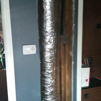 Heritage Valley Air Company - Vertical duct.  Ernie &  team carefully removed the drywall covering the ductwork to ensure that the repair and patch were easy - Heating & Air Conditioning/HVAC Near Me - Fillmore, California