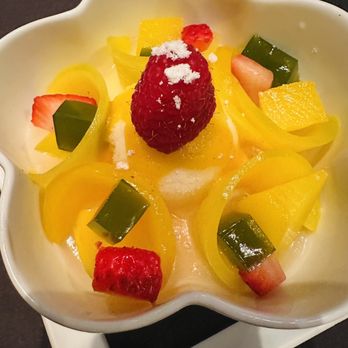 AnQi Bistro - Lychee Penna Cotta. Even though it was Lack of lychee flavor, it was still good - Asian Fusion Near Me - Costa Mesa, California