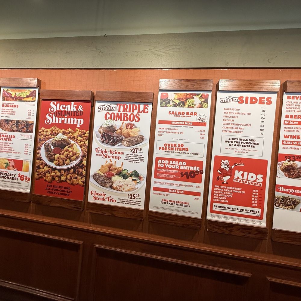 Sizzler - menu (July 2026) - Steakhouses Near Me - West Covina, California Sizzler - menu (July 2026) - Steakhouses Near Me - West Covina, California
