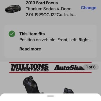 AutoShack - The listing shows it's a perfect fit. They say it's not. - Auto Parts & Supplies Near Me - Alexandria Bay, New York AutoShack - The listing shows it's a perfect fit. They say it's not. - Auto Parts & Supplies Near Me - Alexandria Bay, New York