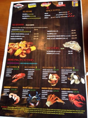 Menu photo 8 Big Crab Seafood Restaurant Jacksonville, FL