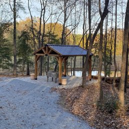 Paver pad and shelter Paver pad and shelter