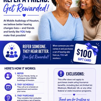 Mobile Audiology Of Houston - Rewards Program - Hearing Aid Providers Near Me - Spring, Texas Mobile Audiology Of Houston - Rewards Program - Hearing Aid Providers Near Me - Spring, Texas