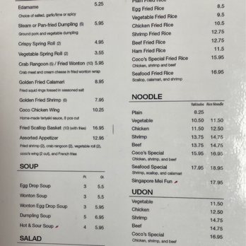 Coco's House - Menu 10-21 - Asian Fusion Near Me - St Cloud, Florida