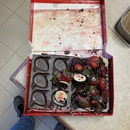 a box of chocolate covered strawberries a box of chocolate covered strawberries