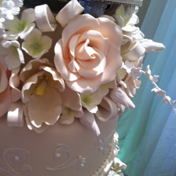 The Cake Studio - Sugar flowers on Ivory wedding cake. - Desserts Near Me The Cake Studio - Sugar flowers on Ivory wedding cake. - Desserts Near Me