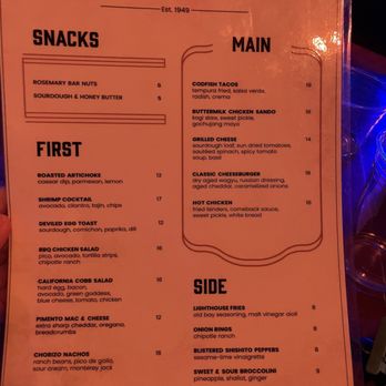 The Lighthouse Cafe - menu - Music Venues Near Me - Hermosa Beach, California