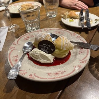 Pietro's - Anniversary complimentary desert - Italian Near Me - Lodi, California