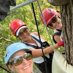 Long Hollow Canopy Tour - Enjoying getting hook up by Josh
