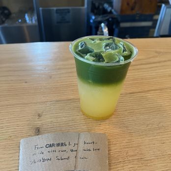 Cafe Here - Calamansi Matcha - Bakeries Near Me - Brooklyn, New York