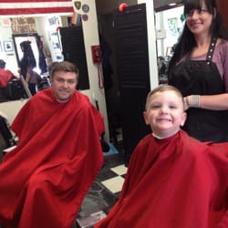 Aidan's Barber Shop - Father and son! ;)