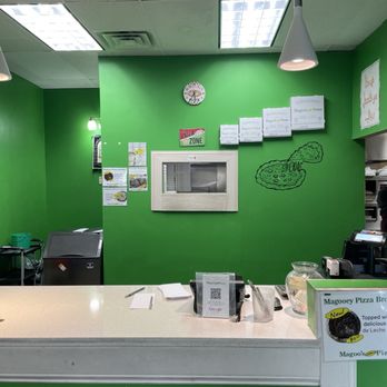 Magoo's California Pizza - a counter and a green wall - Pizza Near Me - Indianapolis, Indiana Magoo's California Pizza - a counter and a green wall - Pizza Near Me - Indianapolis, Indiana