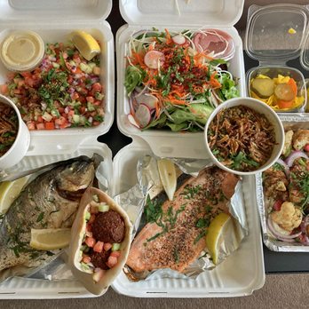 Limon - Israeli Salad, Limon Salad, Whole Sea Bream, Rainbow Trout, Mixed House Pickles, Fried Cauliflower, Freekeh Majadra, Falafel Pita Sandwich - Middle Eastern Near Me - Toronto, Ontario Limon - Israeli Salad, Limon Salad, Whole Sea Bream, Rainbow Trout, Mixed House Pickles, Fried Cauliflower, Freekeh Majadra, Falafel Pita Sandwich - Middle Eastern Near Me - Toronto, Ontario