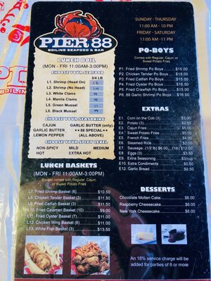 Menu photo 7 Pier 88 Boiling Seafood & Bar Palm Desert, CA Menu photo 7 Pier 88 Boiling Seafood & Bar Palm Desert, CA