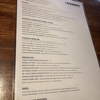 J. Alexander's - Menu - Steakhouses Near Me - Plantation, Florida J. Alexander's - Menu - Steakhouses Near Me - Plantation, Florida