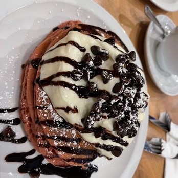 Brownstone Pancake Factory - Red velvet pancakes - Breakfast & Brunch Near Me - Edgewater, New Jersey Brownstone Pancake Factory - Red velvet pancakes - Breakfast & Brunch Near Me - Edgewater, New Jersey