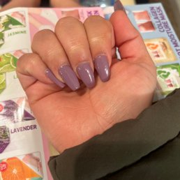 Lynsey did my fill and this beautiful purple color .