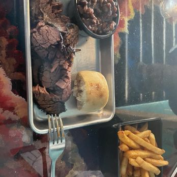 The Stellar Hog - Inedible brisket.... Looks good until you put it in your mouth. Should have ordered jerky. - Beer Gardens Near Me - Saint Louis, Missouri