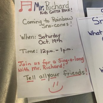Rainbow Sno-Cones - Mr. Richard is coming! - Shaved Ice Near Me - Winter Park, Florida