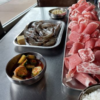 Exit 5 Korean BBQ - Prawns/shrimp and beef - Korean Near Me - Renton, Washington
