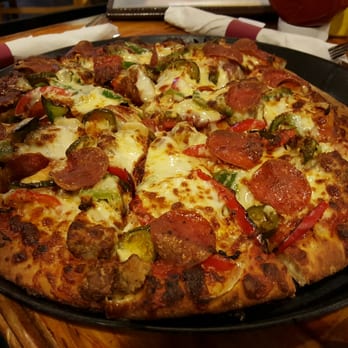 One World - Primo meat pizza - New American Near Me - Peoria, Illinois One World - Primo meat pizza - New American Near Me - Peoria, Illinois