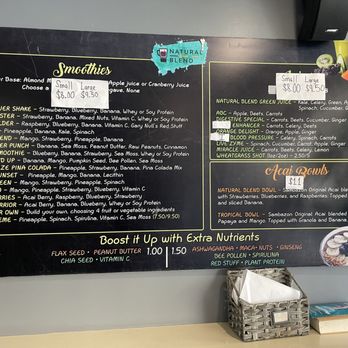 Natural Blend - Drink menu - Vegetarian Near Me - Brooklyn, New York