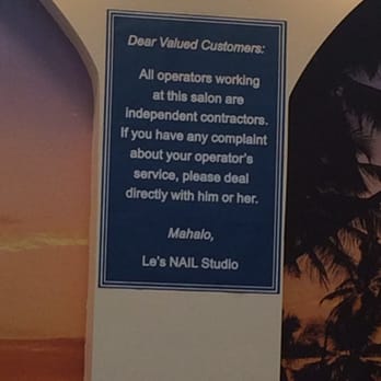 Le's Nail Studio - Disclaimer?!? - Nail Salons Near Me - Kaneohe, Hawaii Le's Nail Studio - Disclaimer?!? - Nail Salons Near Me - Kaneohe, Hawaii