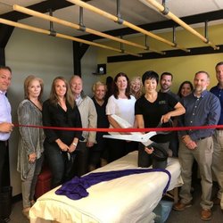 Kooma Massage Therapy - Ribbon cutting with the Chamber