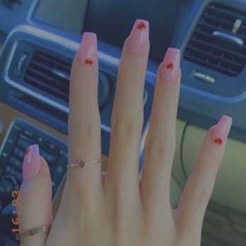 La Bella Nails - pink nails w hearts - Nail Salons Near Me - Saratoga, California La Bella Nails - pink nails w hearts - Nail Salons Near Me - Saratoga, California