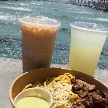 Saiga Vietnamese Eatery - Garlic Noodles with Vietnamese BBQ Chicken - Vietnamese Near Me - Irvine, California Saiga Vietnamese Eatery - Garlic Noodles with Vietnamese BBQ Chicken - Vietnamese Near Me - Irvine, California